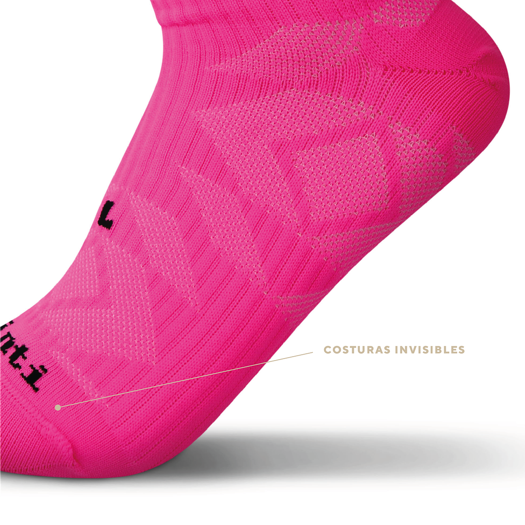Calcetines Deportivos Cortos Fucsia Flúor Q'inti 3