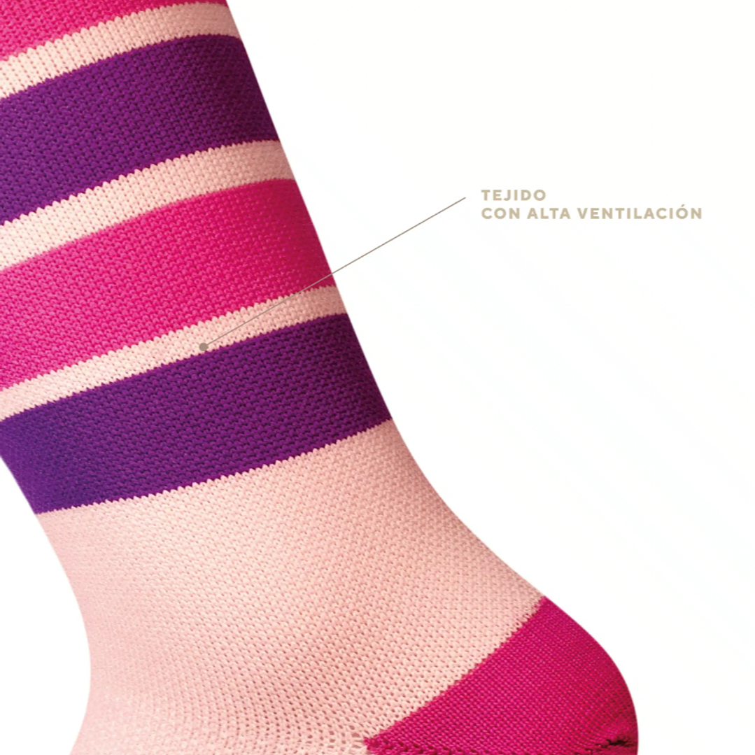 Calcetines Deportivos Qhispiy Rosados con Líneas Q'inti 3
