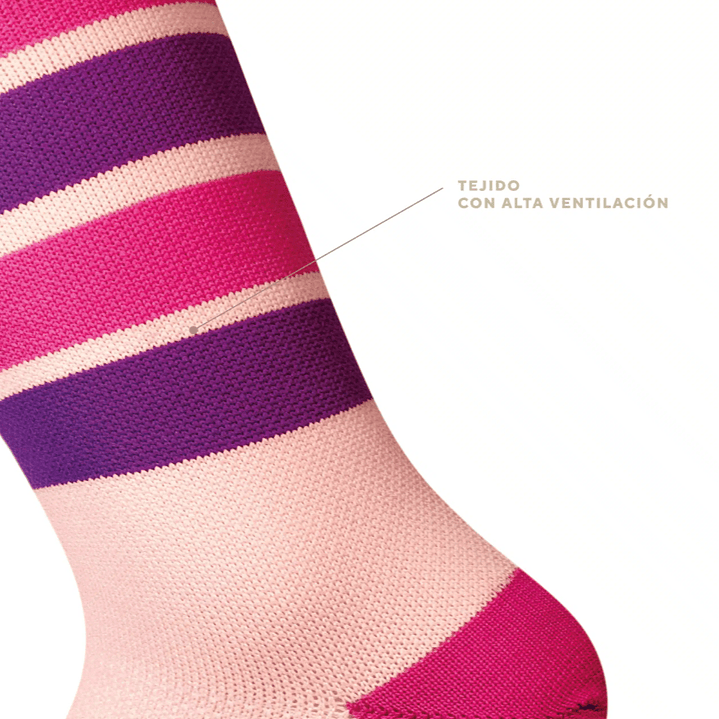 Calcetines Deportivos Qhispiy Rosados con Líneas Q'inti 3