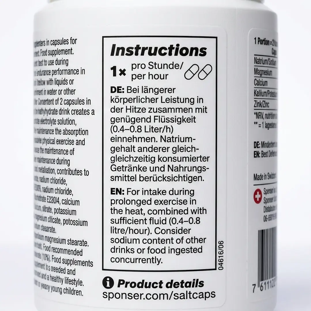 Pastillas de Sal sin Cafeína 120 Cápsulas  3