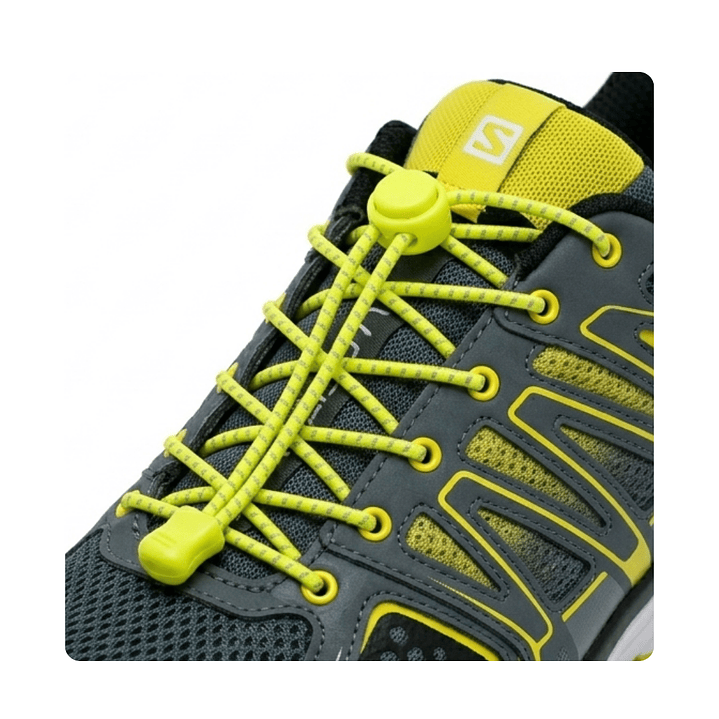 Cordones Técnicos Elásticos Amarillo Flúor  1