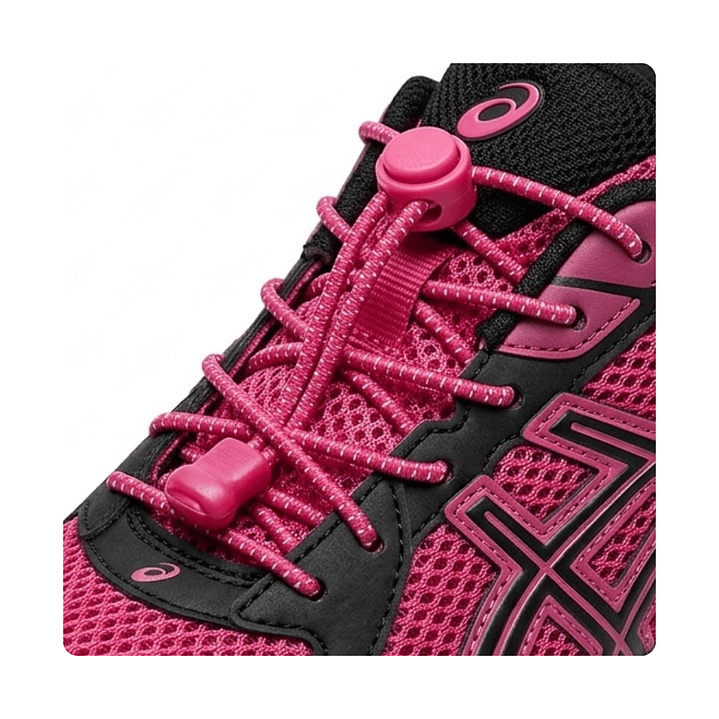 Cordones Técnicos Elásticos Fucsia  1