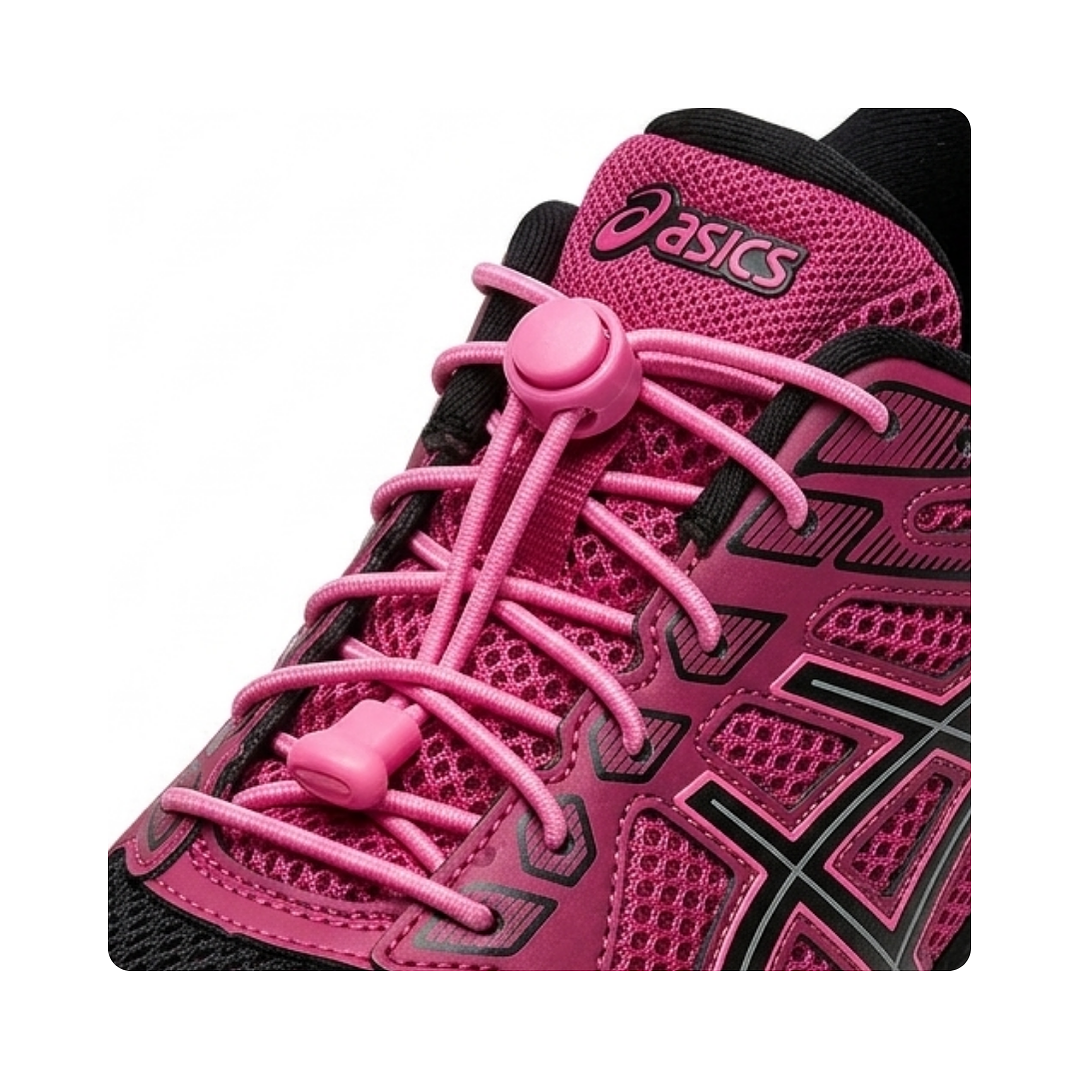 Cordones Técnicos Elásticos Rosados 1