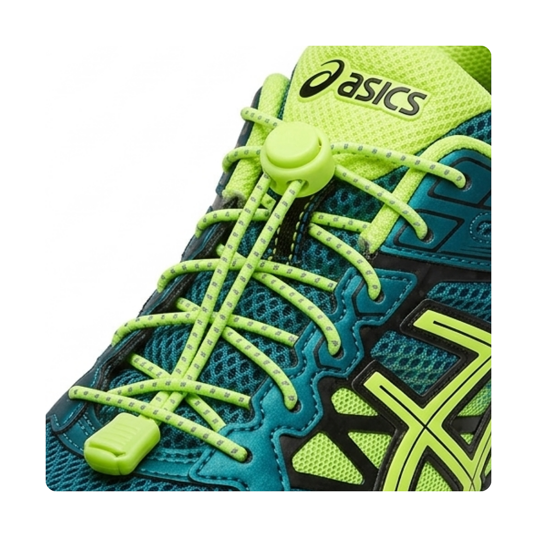 Cordones Técnicos Elásticos Verde Flúor  1