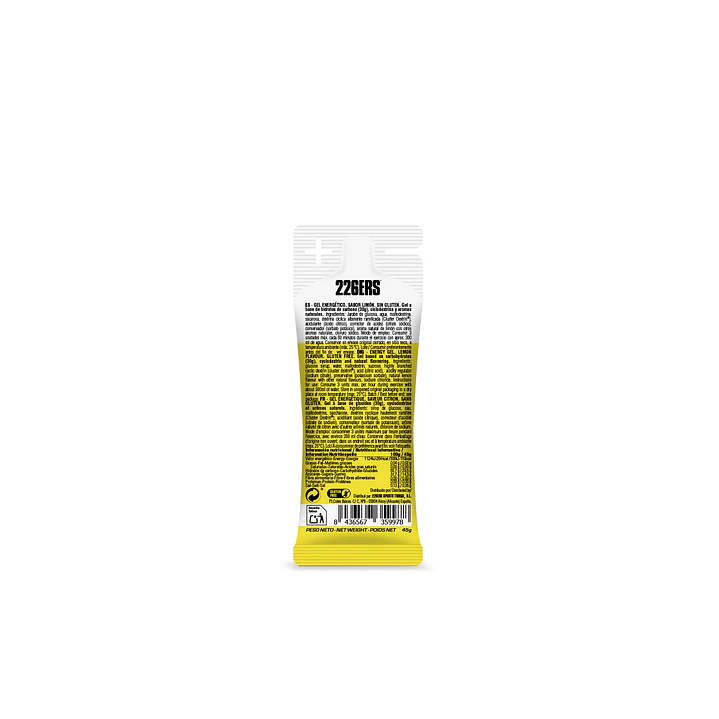High Energy Gel XS Sabor Limón con 30gr de CH 2