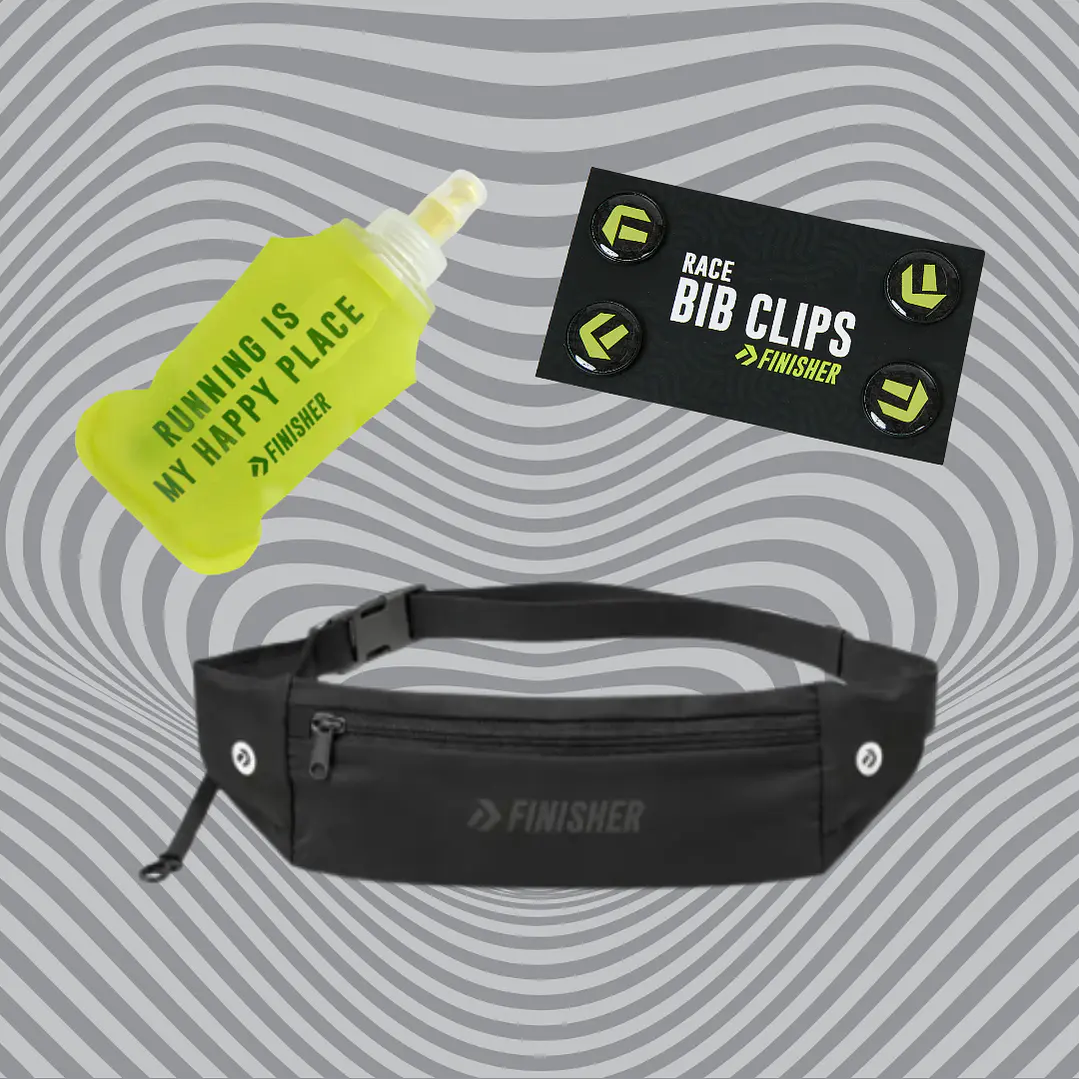 Pack Pequeños Runners Banano + Botella 250cc + Sujetador de Número 10