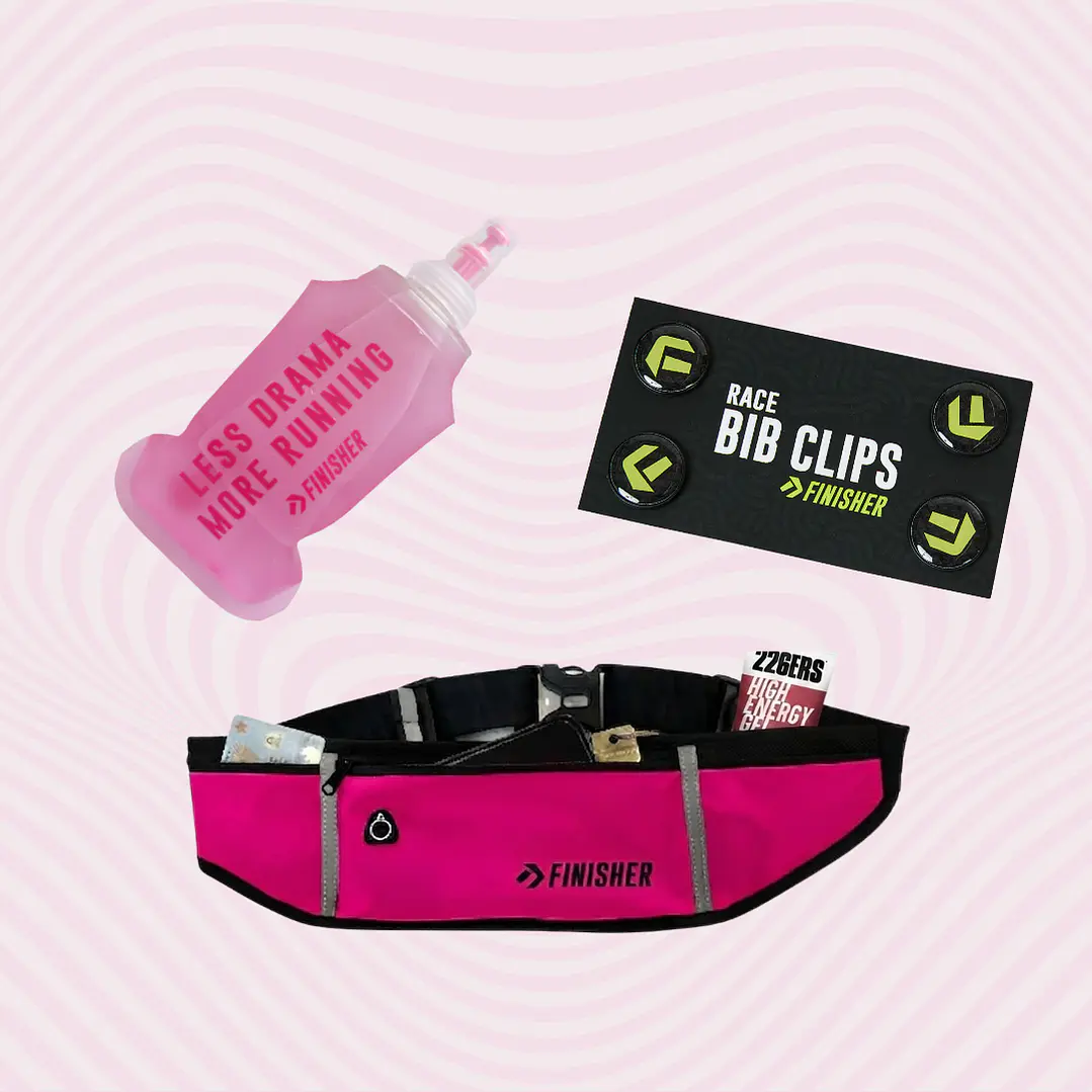 Pack Runners 10K Banano Eliud + Botella 250cc + Sujetador de Número 2