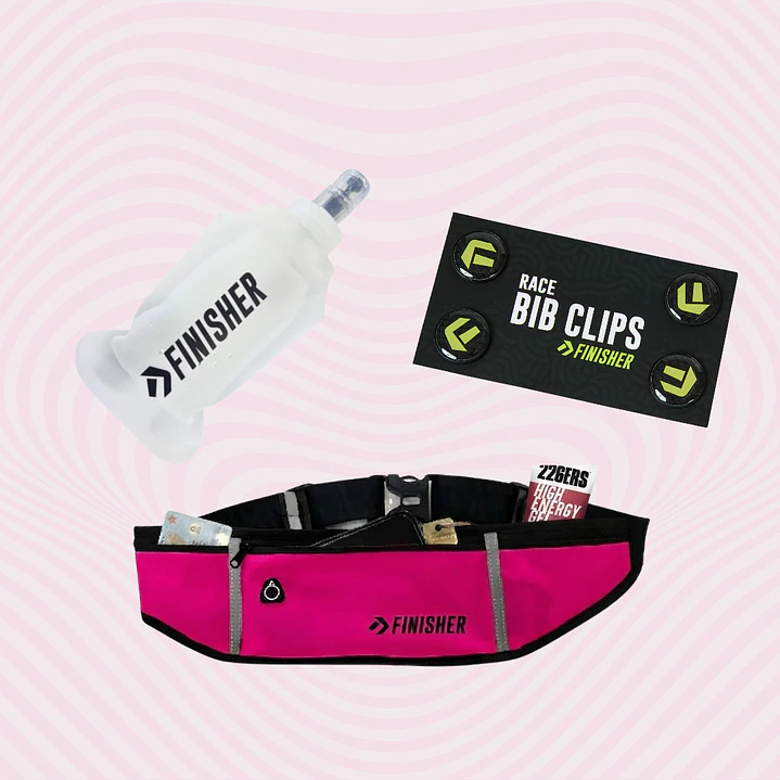 Pack Runners 10K Banano Eliud + Botella 250cc + Sujetador de Número 7