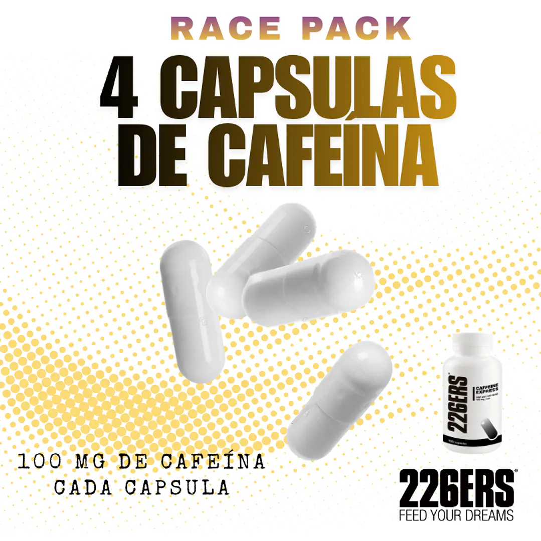 Race Pack Cafeína - 4 Cápsulas de Cafeína de 100mg c/u 1