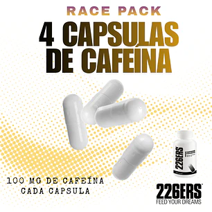 Race Pack Cafeína - 4 Cápsulas de Cafeína de 100mg c/u