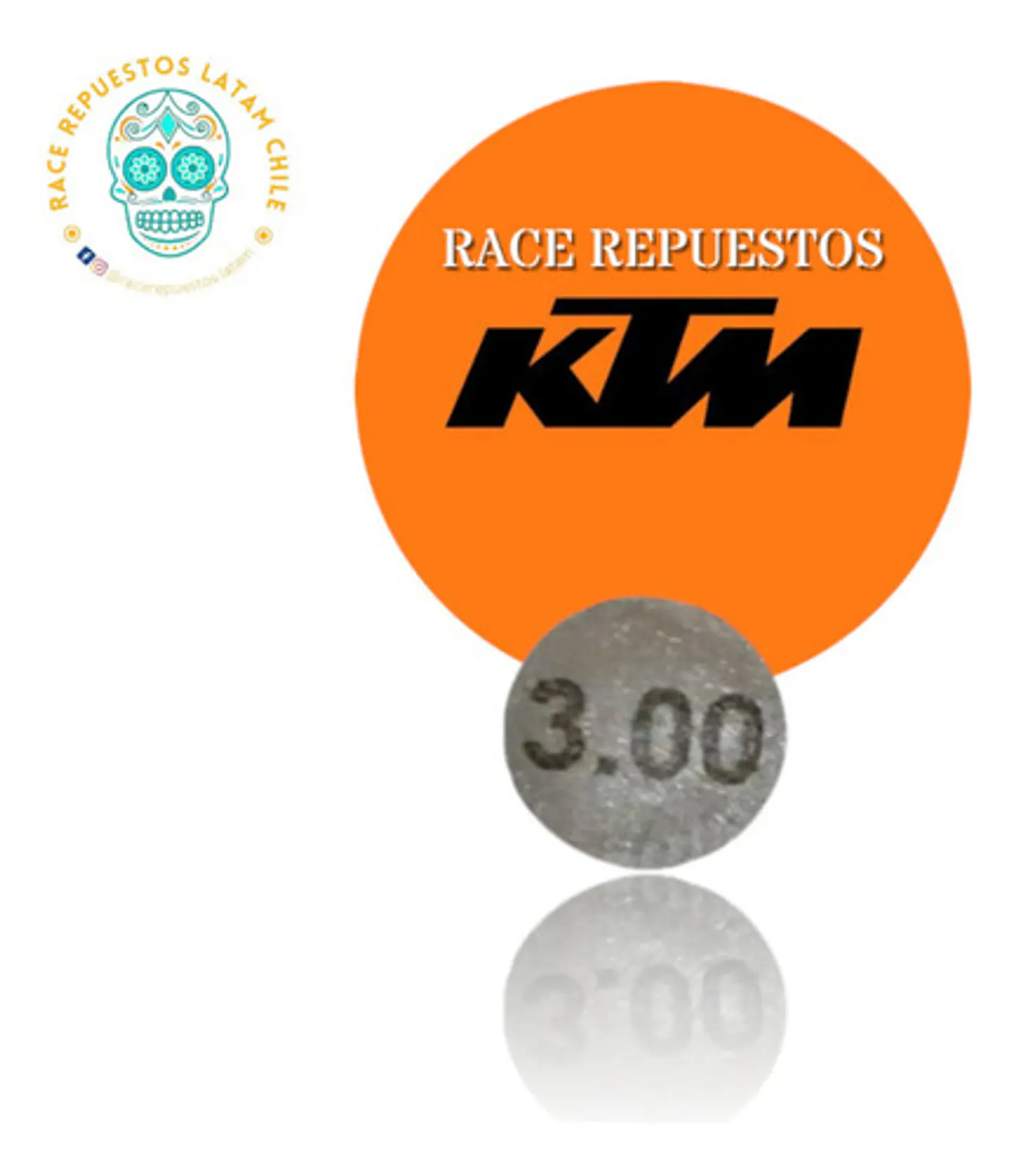 Moneda Valvula 3.04mm Original Ktm Duke 200 Rc 200 3