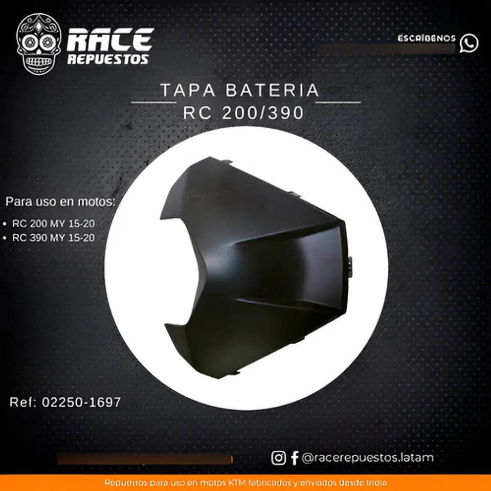 Tapa Bateria Original Ktm Rc 200/390 2