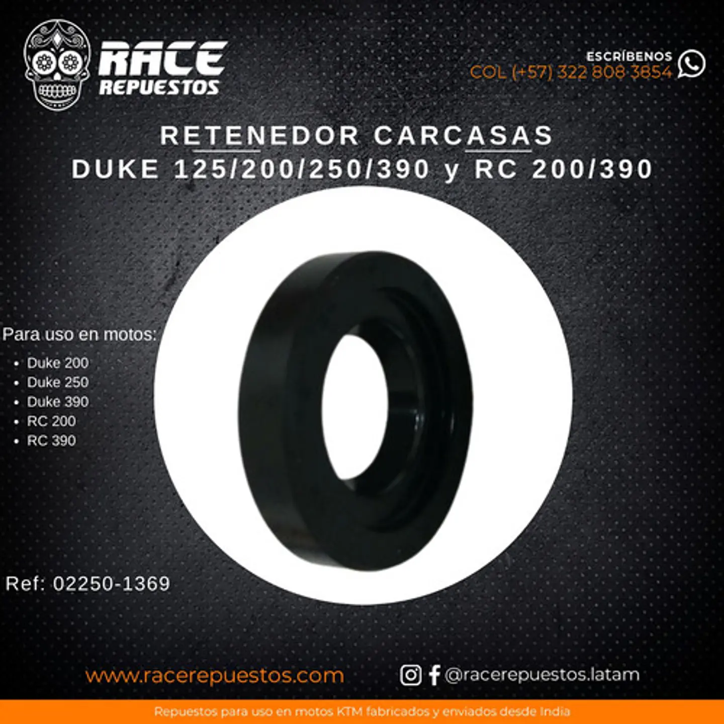 Retenedor Carcasas Original Ktm Duke 125/200/250/390 2