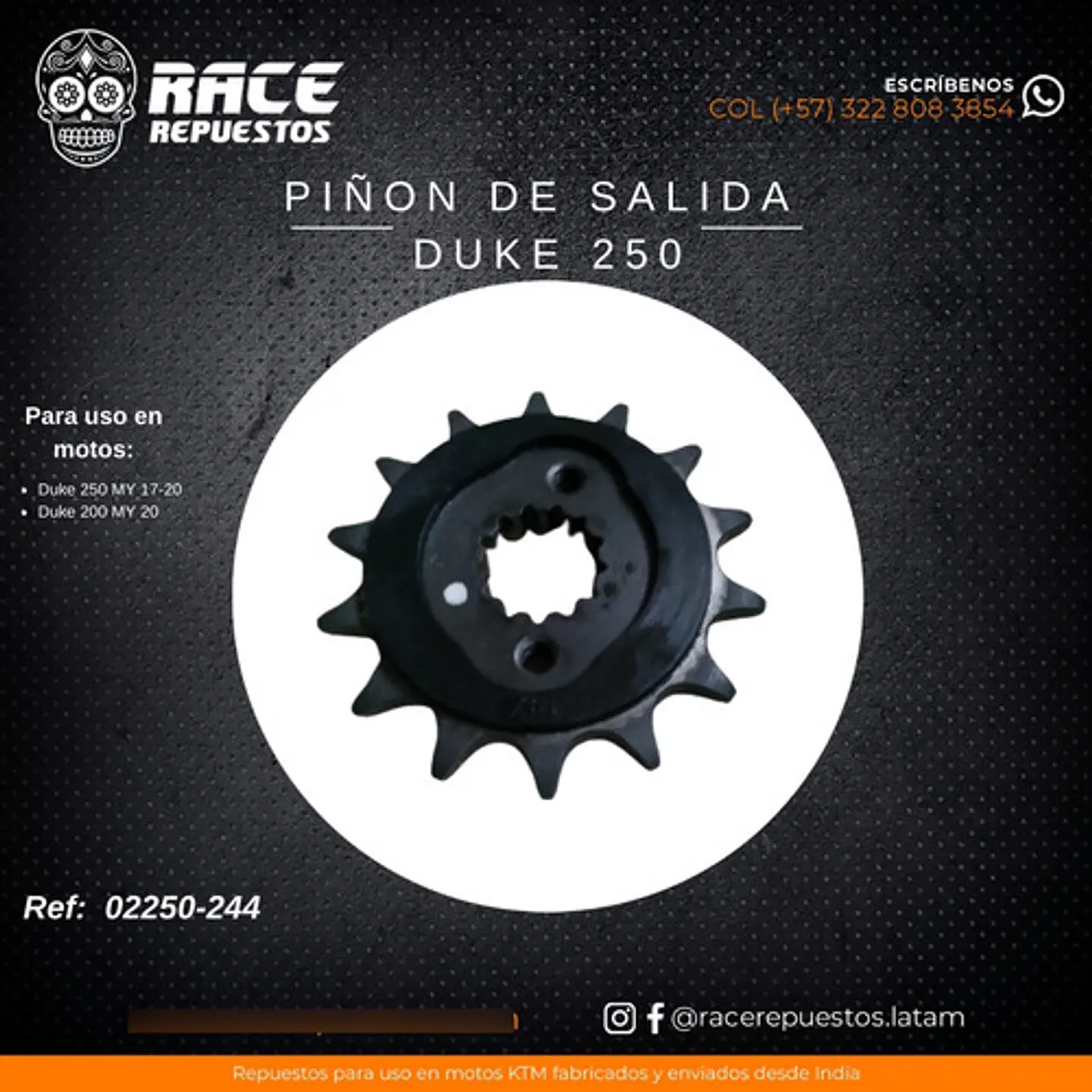 Piñon De Salida Original Ktm Duke 250 Y Svartpilen/adventure 4