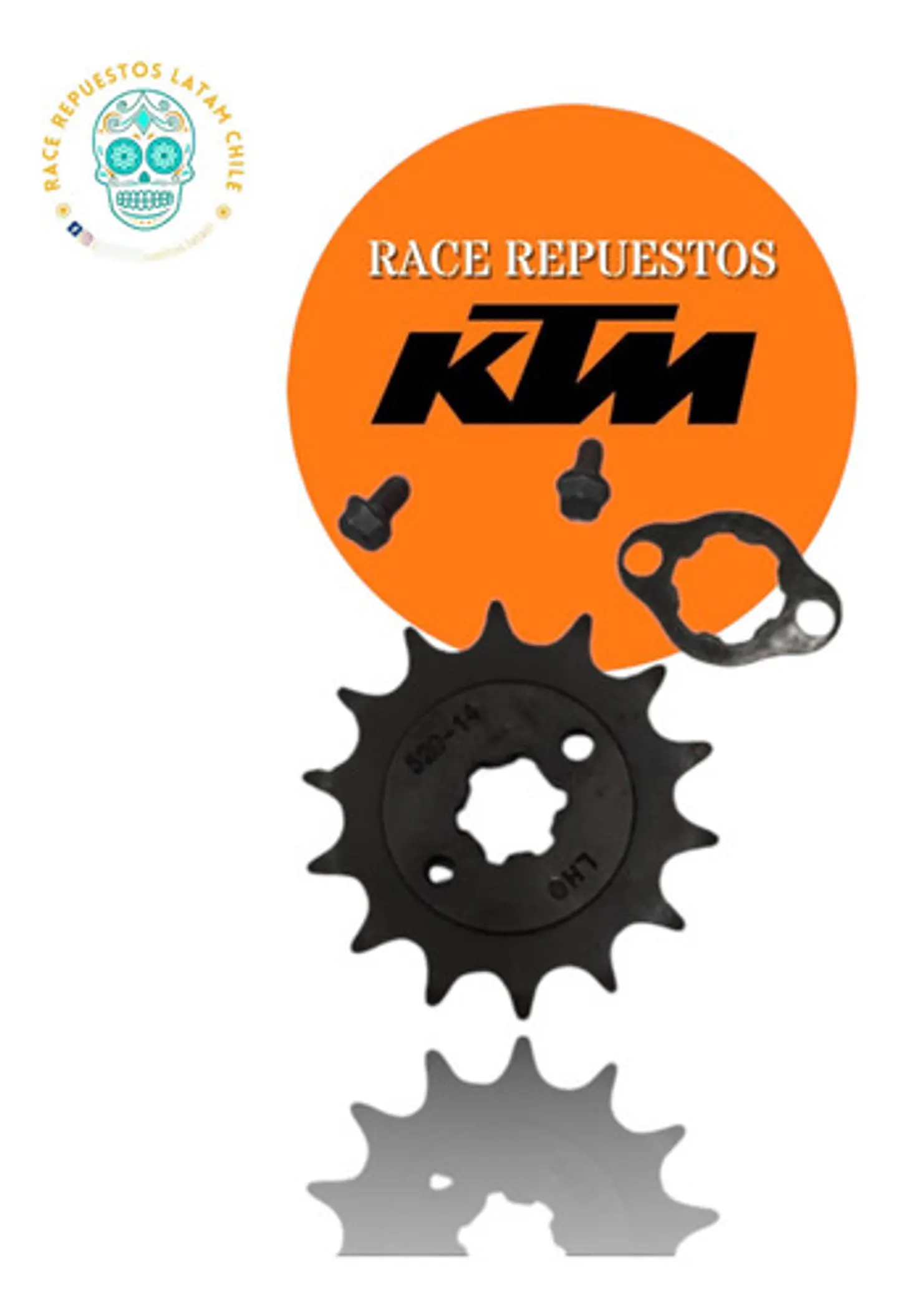 Set Piñon Salida Y Arandela Original Ktm Duke 125/200 3