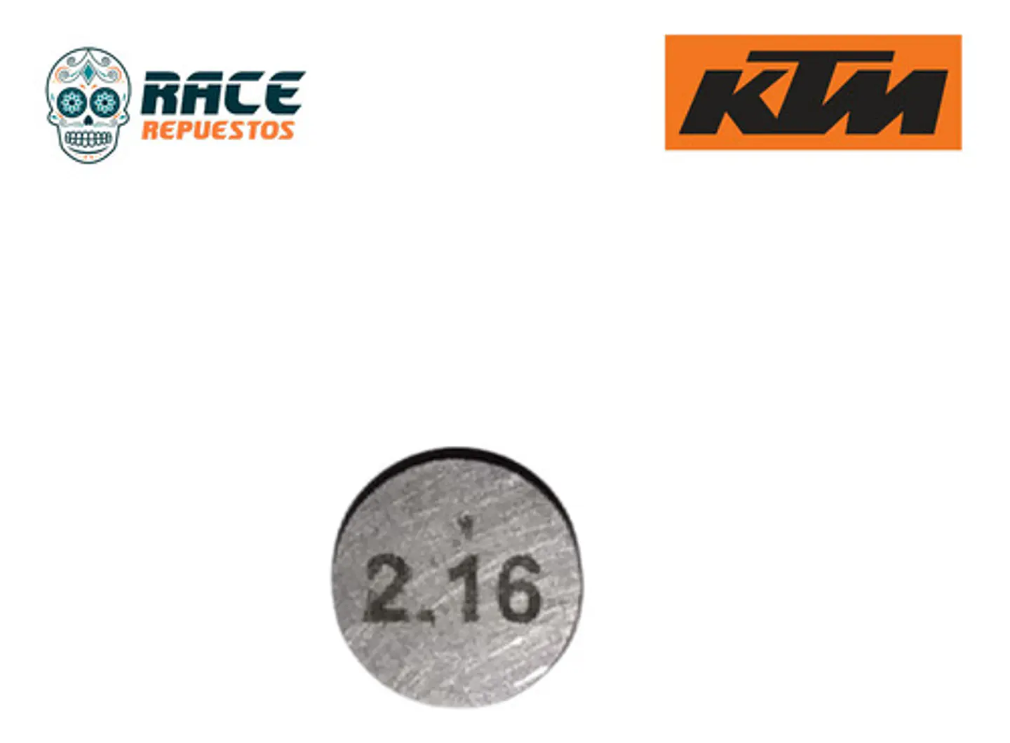 Moneda 2.16mm Ktm Original Duke 250 Duke390 Arandela Valvula 2