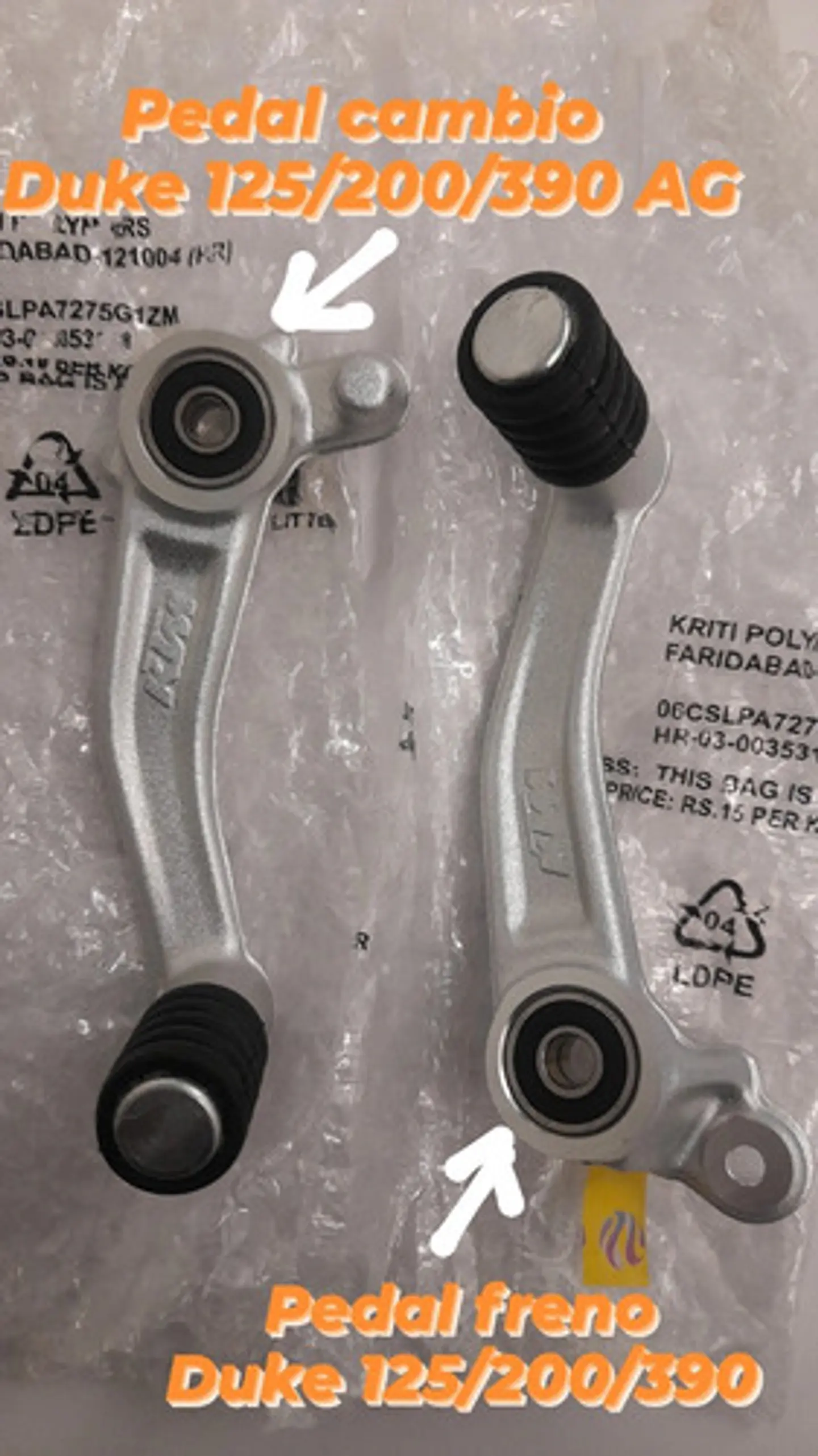 Pedal De Cambio Moto Ktm Gris Para Duke 200 Y 390 5