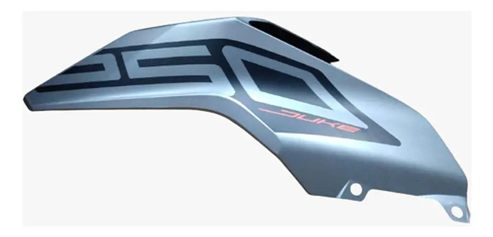 Tapa Estanque Izquierda Ktm Duke 250 Original Nueva Plateado 5