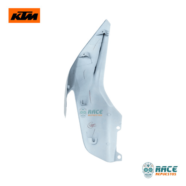 Tapa Tanque Bencina Izquierda Ktm Duke 200ng Blanca Cerámica 3