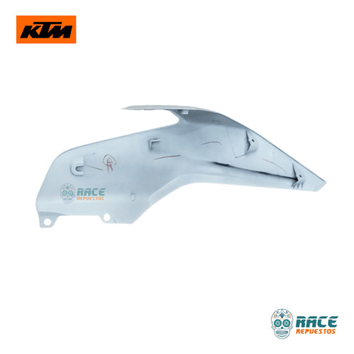 Tapa Tanque Bencina Izquierda Ktm Duke 200ng Blanca Cerámica 5