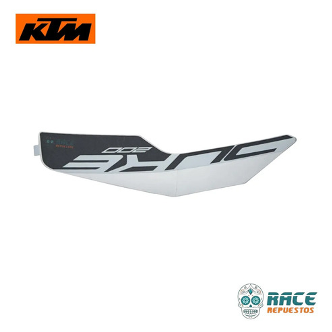 Calcomania Izquierda Blanca Ktm Duke 200 Original Nuevo Blanco 3