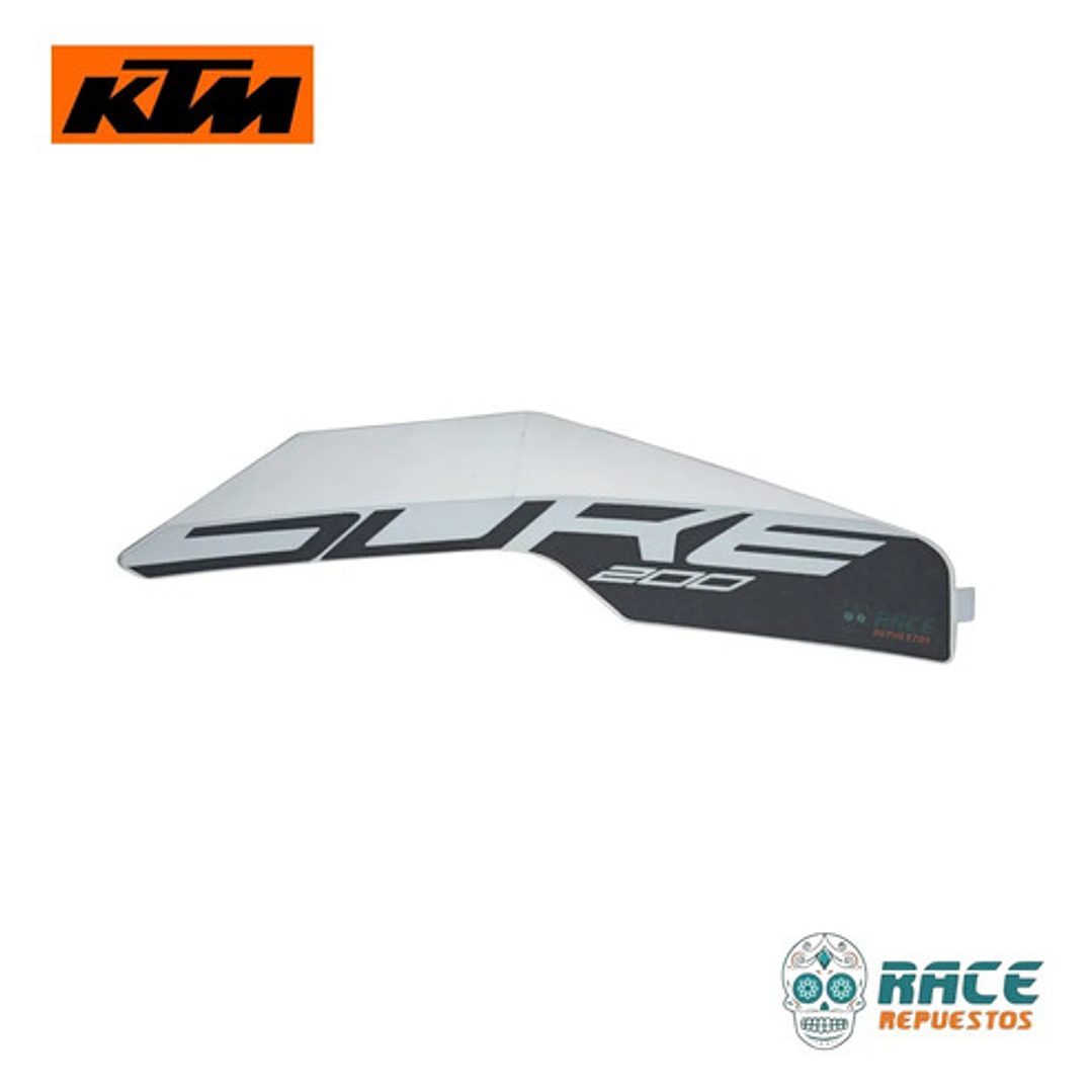 Calcomania Izquierda Blanca Ktm Duke 200 Original Nuevo Blanco 4