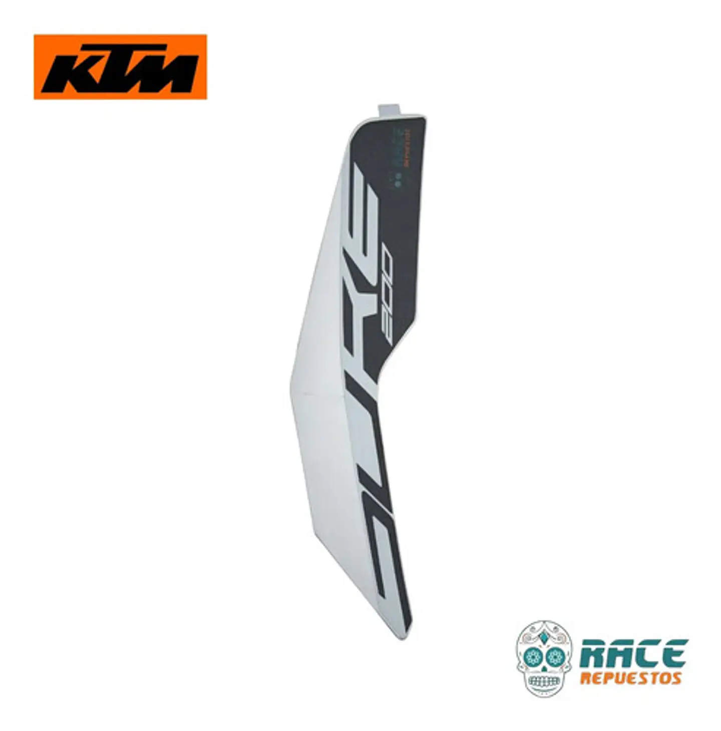 Calcomania Izquierda Blanca Ktm Duke 200 Original Nuevo Blanco 5