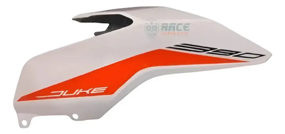 Tapa Tanque Derecha Ktm Duke 390 Original Nueva Blanco Con Detalles Naranjas 1