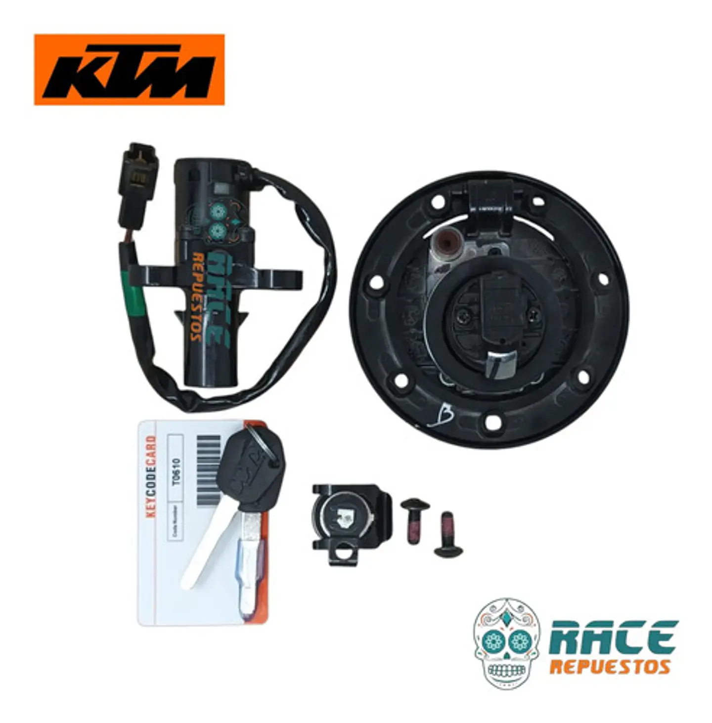 Kit Chapa Encendido Rc 200 Original Nuevo 6