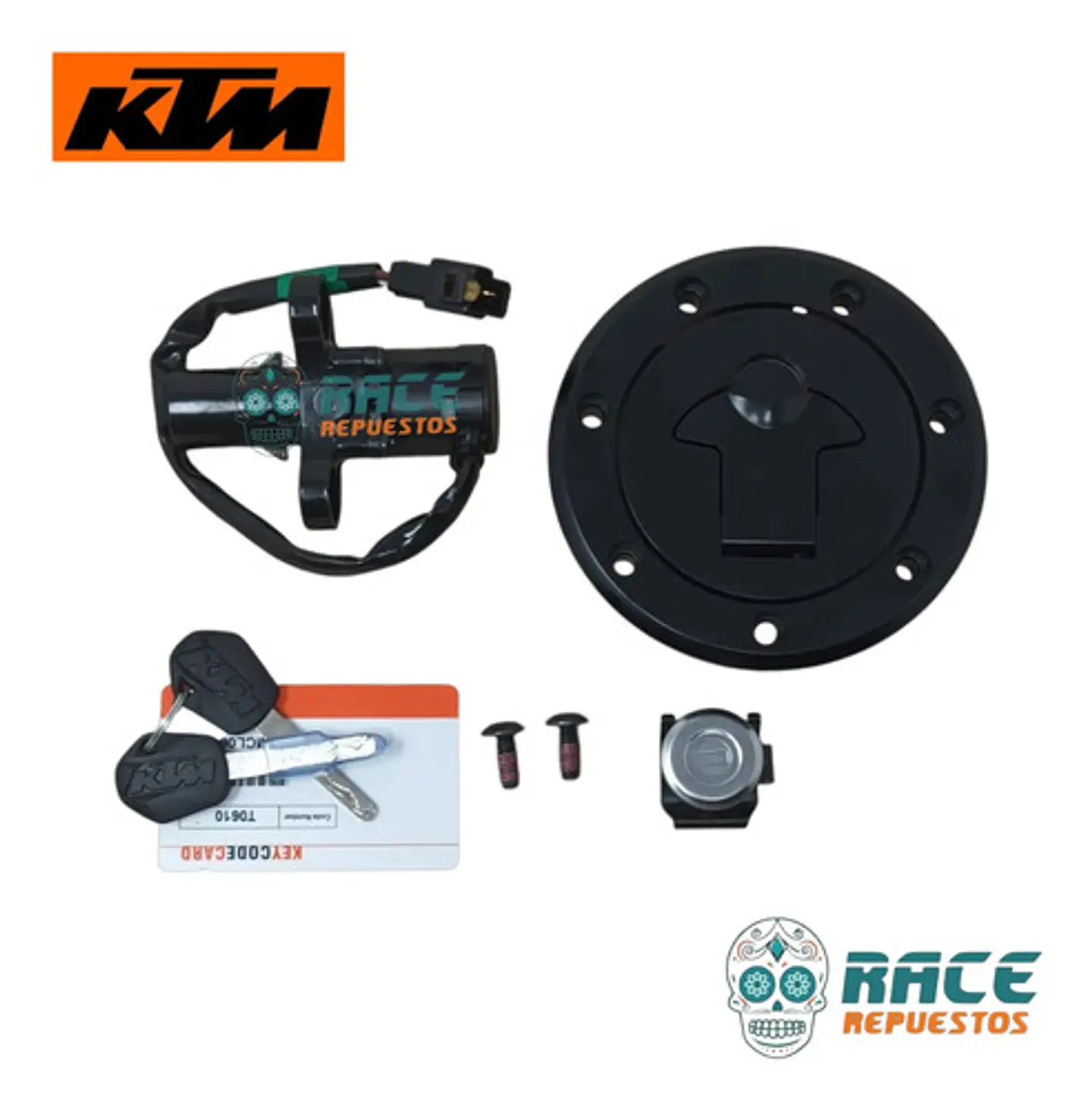 Kit Chapa Encendido Rc 200 Original Nuevo 7