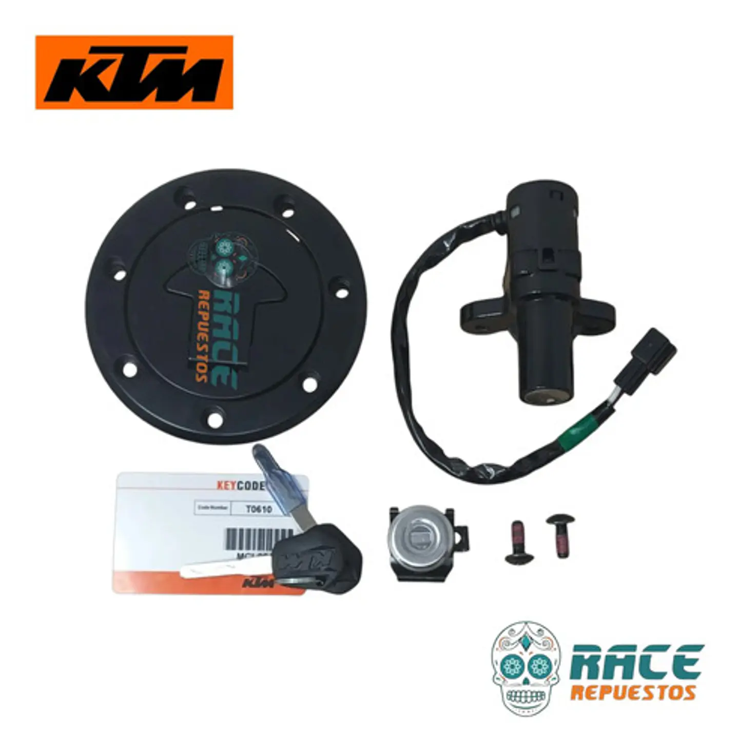 Kit Chapa Encendido Rc 200 Original Nuevo 8