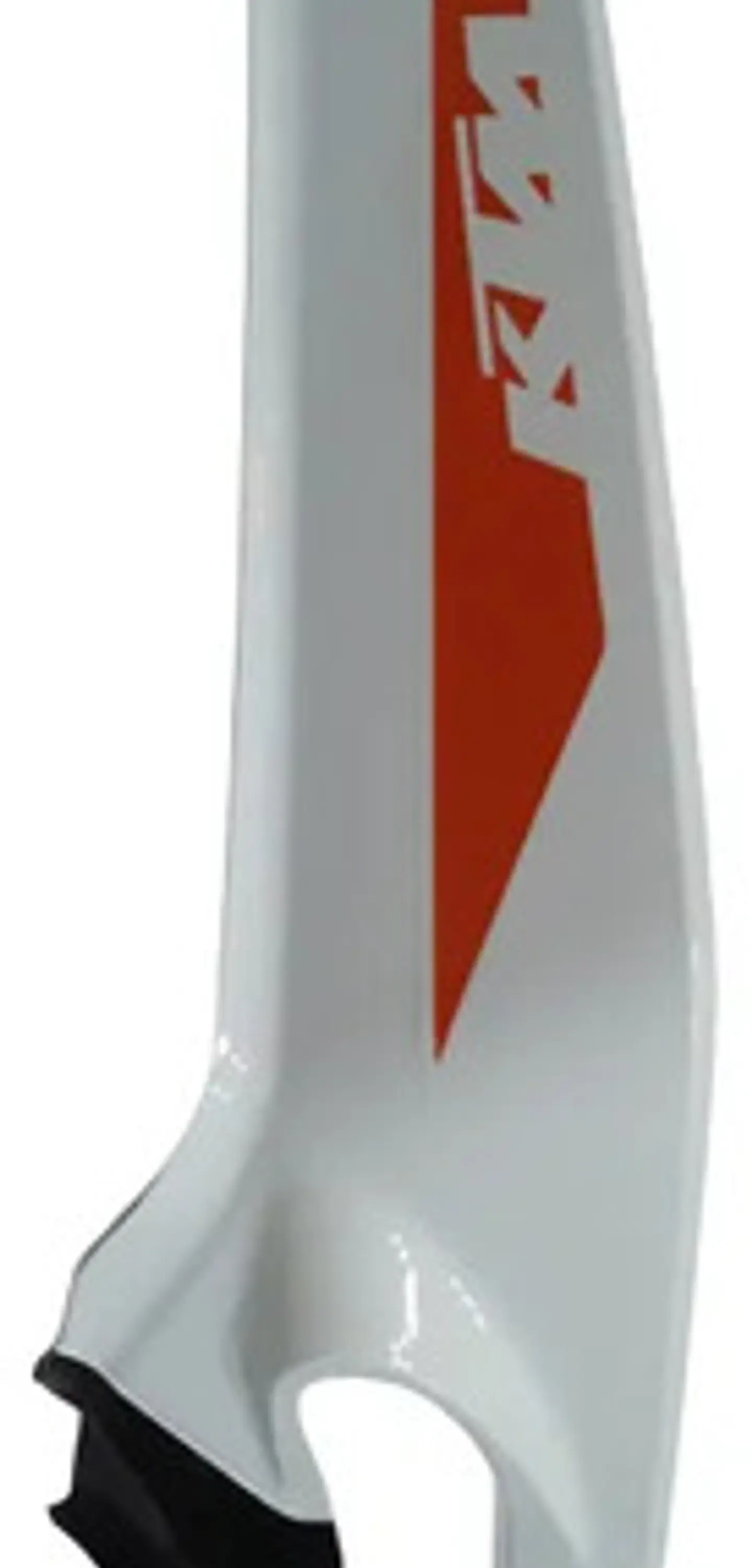 Tapa Sillín Izquierda Blanca Con Calca Duke Ktm 200 Original Blanco Con Calca Naranja 2