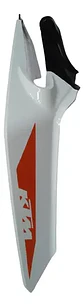 Tapa Sillín Izquierda Blanca Con Calca Duke Ktm 200 Original Blanco Con Calca Naranja - Miniatura 3