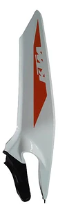 Tapa Sillín Izquierda Blanca Con Calca Duke Ktm 200 Original Blanco Con Calca Naranja - Miniatura 5