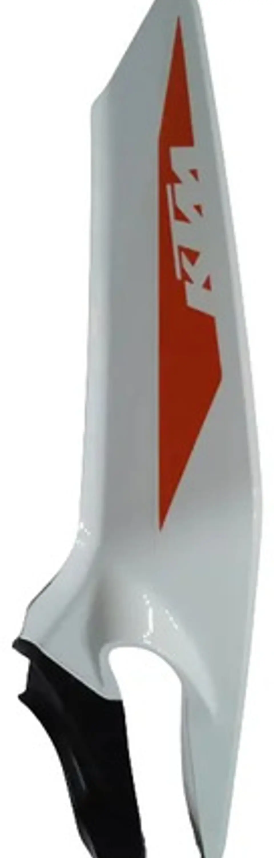 Tapa Sillín Izquierda Blanca Con Calca Duke Ktm 200 Original Blanco Con Calca Naranja 5