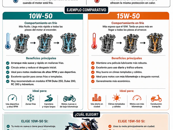 ¿Qué aceite usa mi moto?