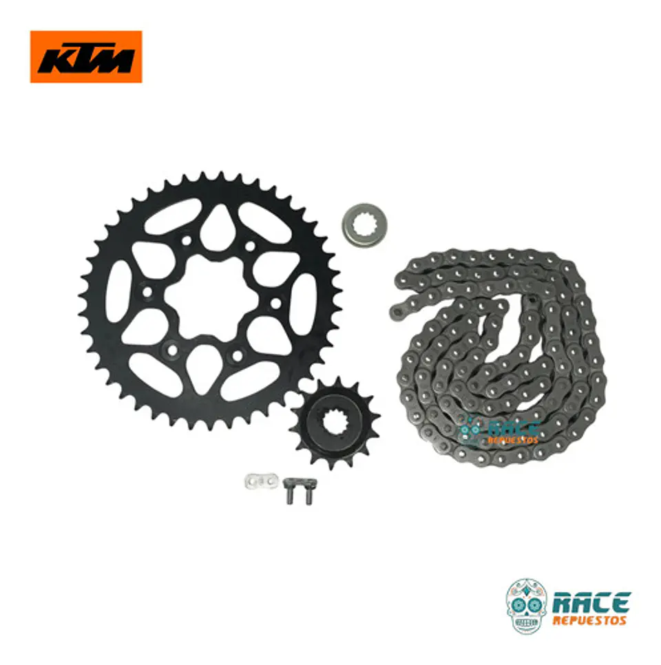 Kit Transmisión Arrastre Ktm Duke 390 Generacion-3 Original 1