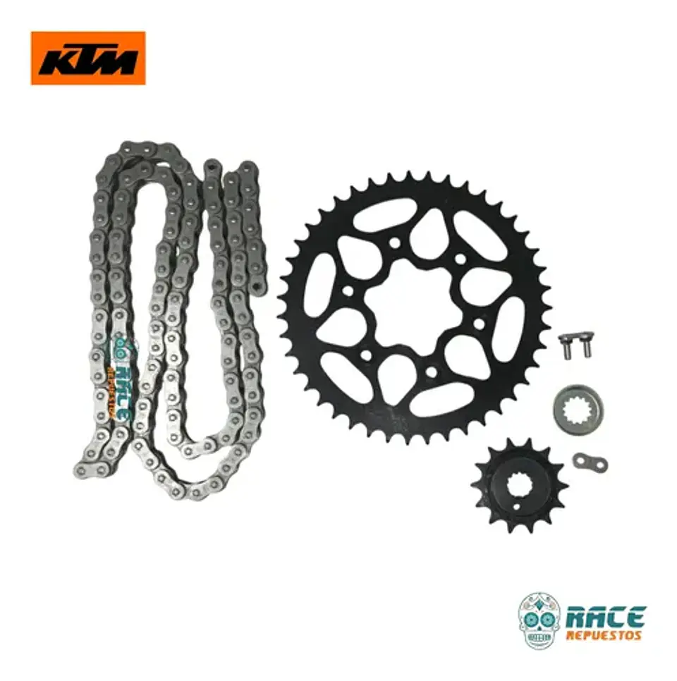 Kit Transmisión Arrastre Ktm Duke 390 Generacion-3 Original 3