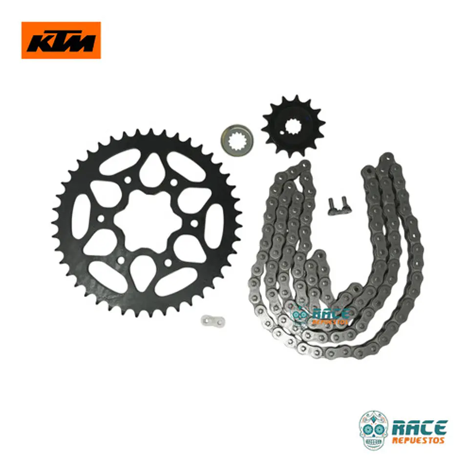 Kit Transmisión Arrastre Ktm Duke 390 Generacion-3 Original 4