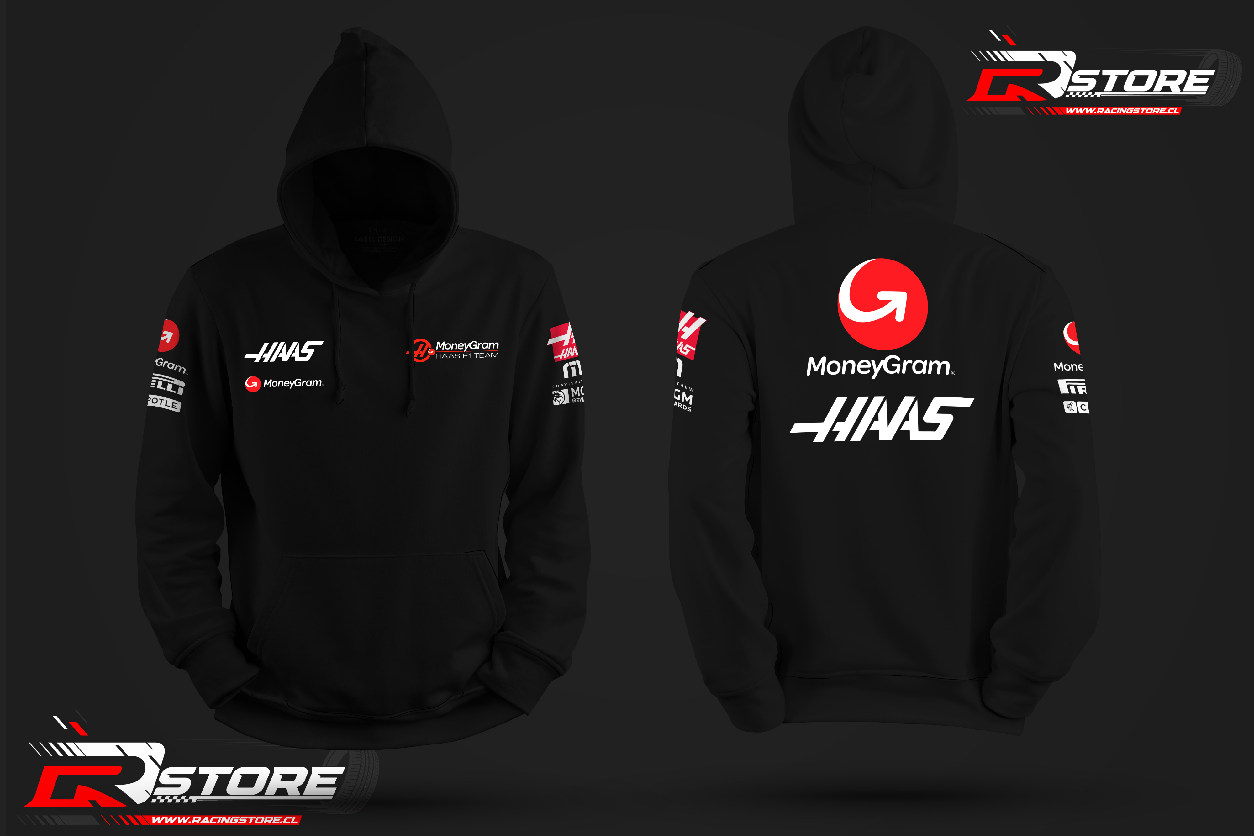 Poleron Canguro F1 Haas Moneygram