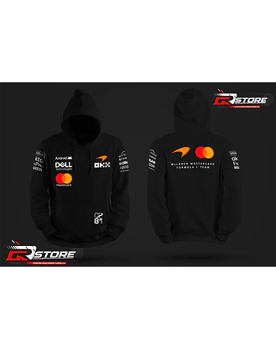 POLERON CANGURO FORMULA 1 MCLAREN PIASTRI 2026 NEGRO