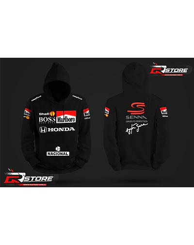 Poleron Canguro Marlboro Boss Honda Senna