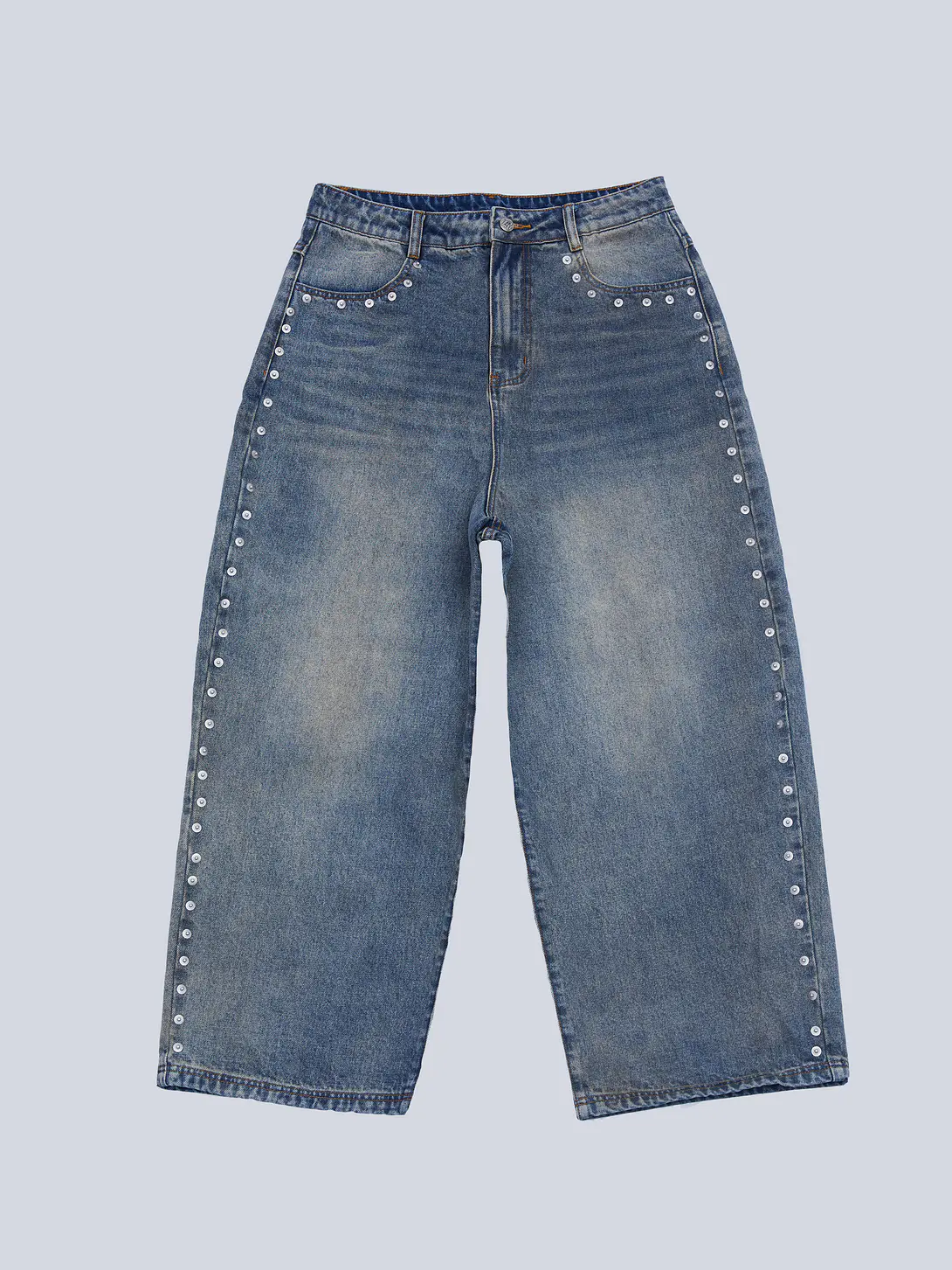 Studded Wide Jeans 1