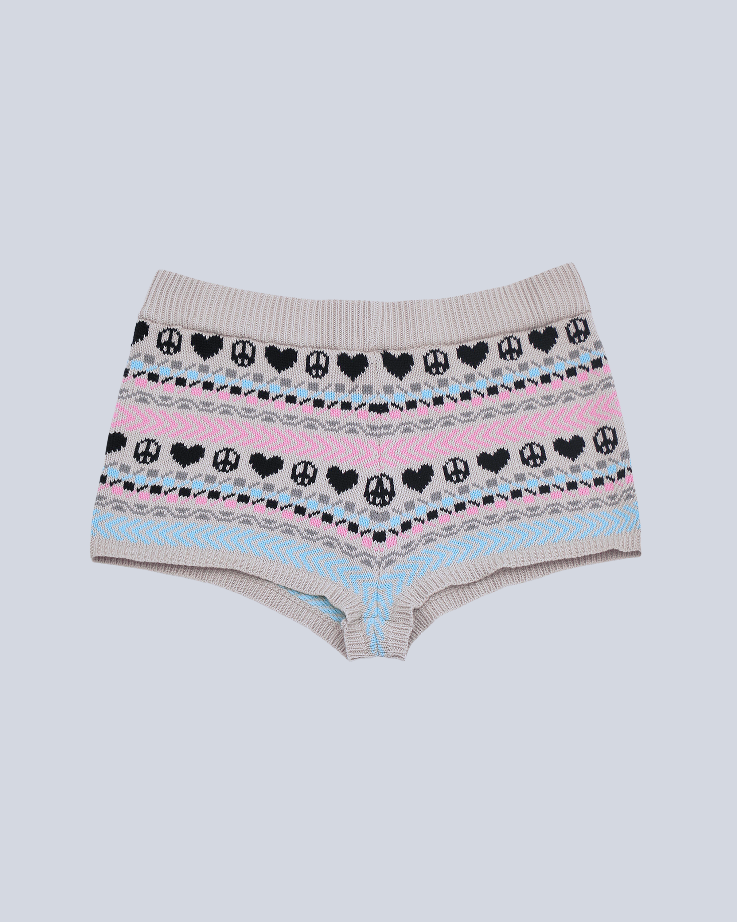 Short Tribal Peace and Love - Gris