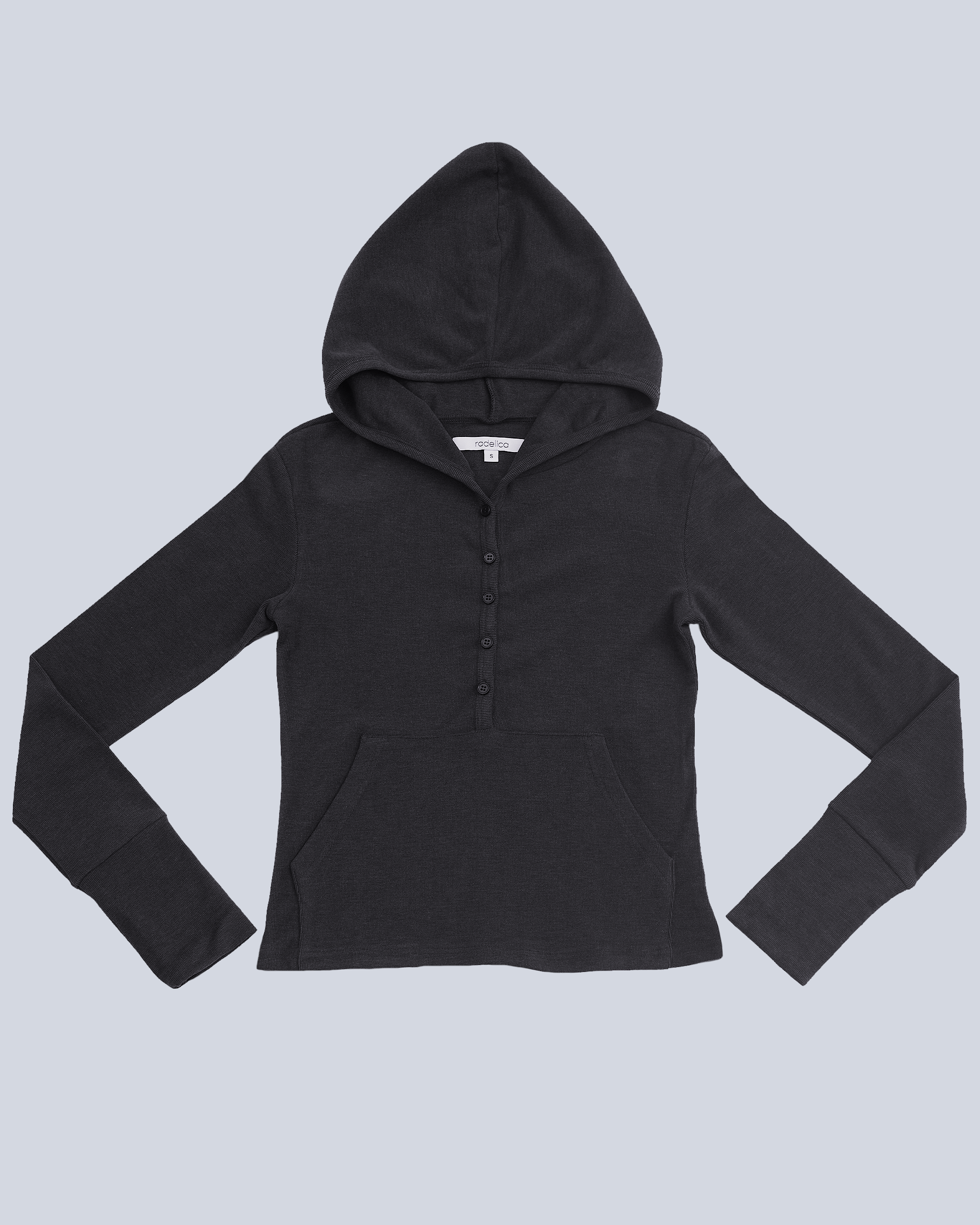 Polera Manga Larga con Gorro - Gris