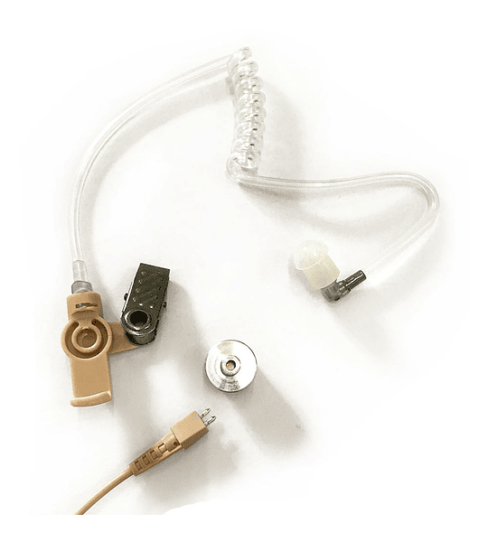 Auricular de micrófono de tubo transparente de Color de piel para Radio Motorola