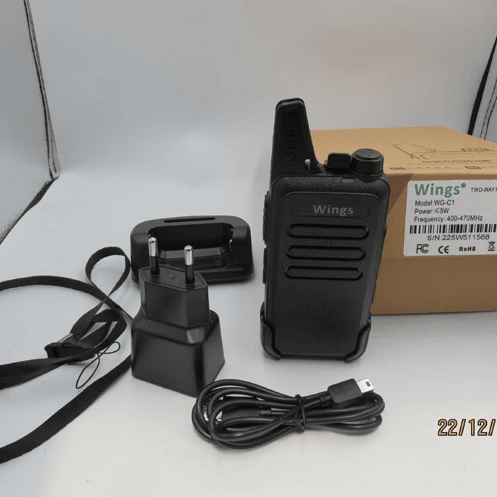 Wings WGC1 UHF 400-490 Mhz 16CH Analogico 3W Radio práctico, ergonómico y cómodo 5