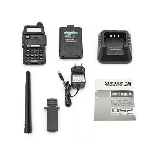 BAOFENG UV-5R, Radio Dualband portátil de dos vías programable VHF 136-174 Mhz y UHF 400-520 Mhz 