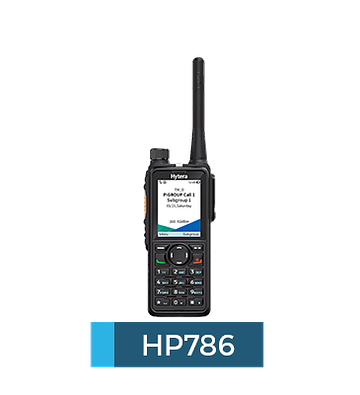 Hytera HP786 Radio Portátil VHF DMR Tier II y Análogo. 136-174 Mhz, 5 watts, con GPS, con mandown. 1024CH. Display amba