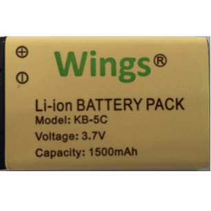 Batería Wings de Ion Litio de 1500 mAh rango 5-5-90 (9 horas según uso)